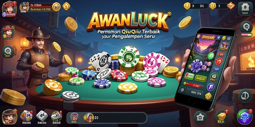 Tampilan gameplay seru dari AWANLUCK saat bermain QiuQiu.