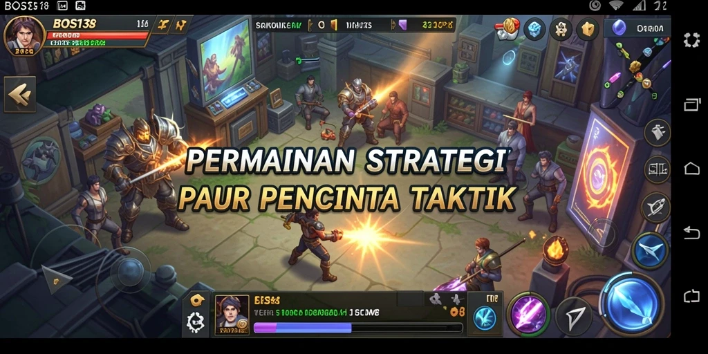 Screenshot gameplay <strong>BOS138</strong> menampilkan aksi strategis yang intens.