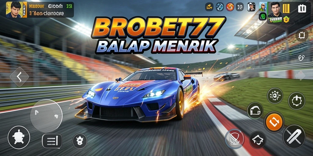 Tampilan permainan balap yang mendebarkan dengan grafik menakjubkan.