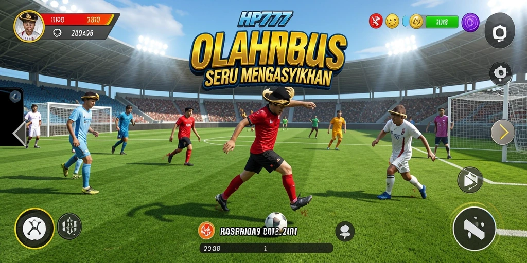 Gameplay HP777 yang menampilkan aksi olahraga penuh semangat.