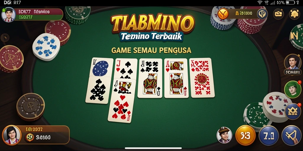 Tampilan gameplay mengasyikkan dari game Domino IDR77.