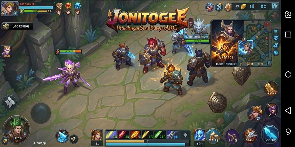 Tampilan gameplay ARPG yang mendebarkan di JONITOGEL.