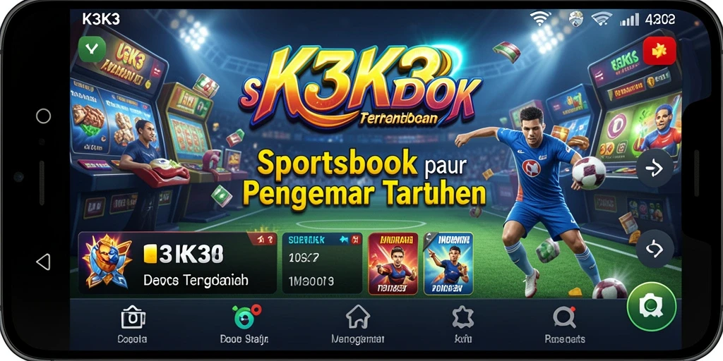 Tampilan utama K3K3 saat memasang taruhan olahraga.