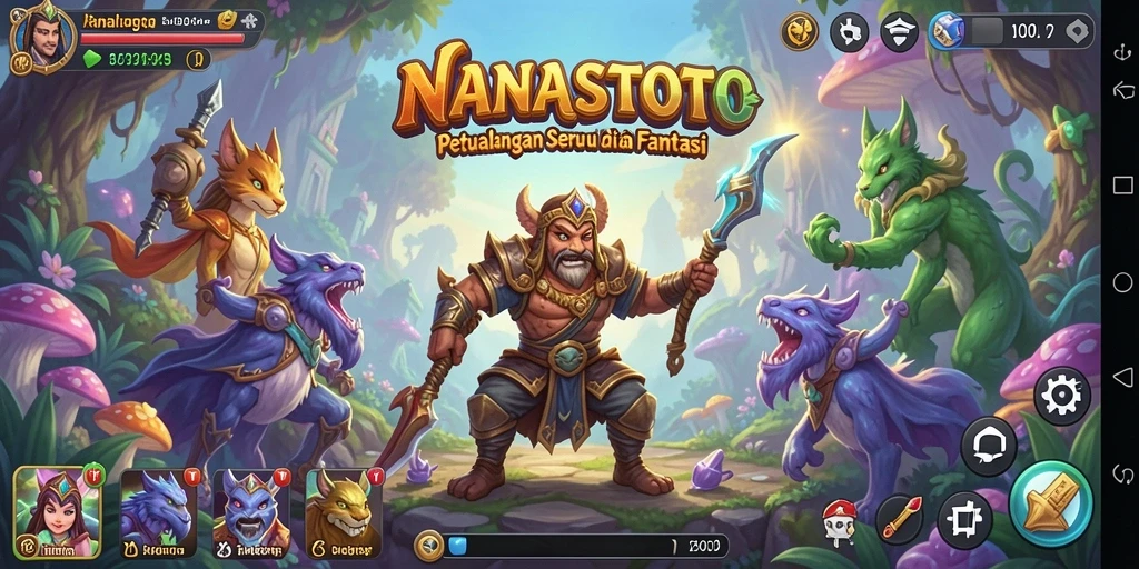 Gameplay seru NANASTOTO dengan berbagai petualangan menanti.