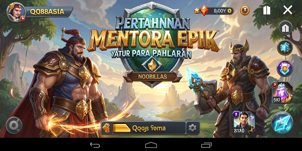 Screenshot dari gameplay QQ88ASIA yang menunjukkan menara siap menghadapi serangan musuh.