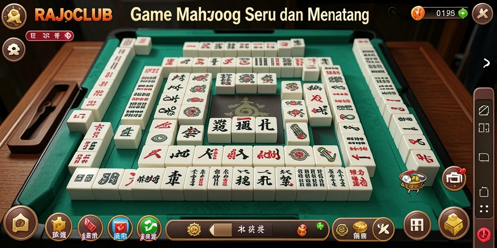 Tampilan menarik dari gameplay RAJACLUB Mahjong.