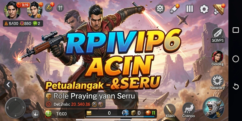 Screenshot gameplay RPVIP6 menampilkan pertarungan epik dalam dunia ARPG.