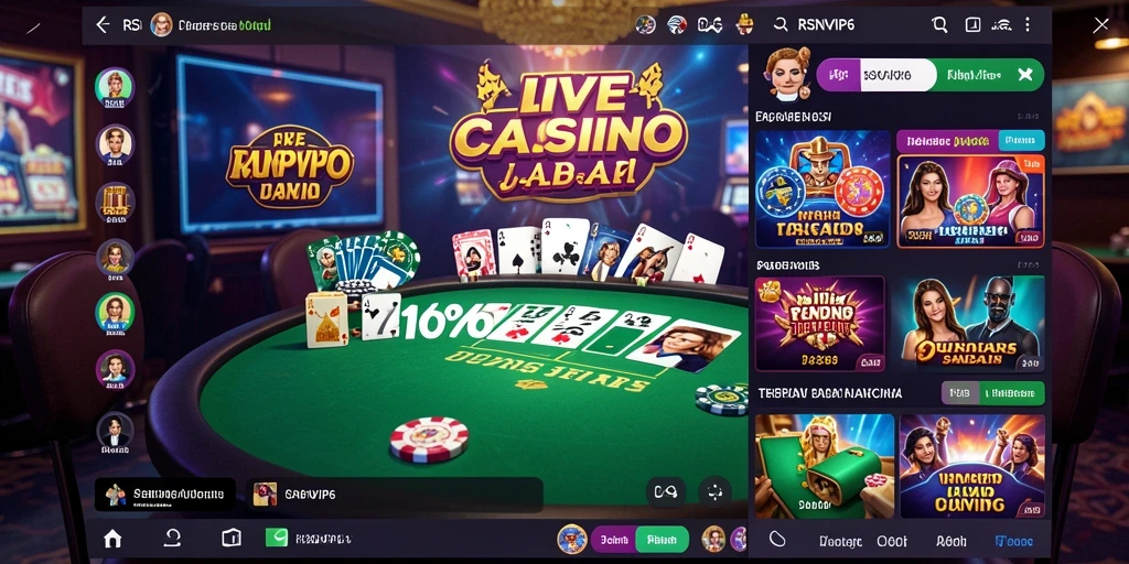 Tampilan gameplay RSNVIP6 yang menakjubkan dalam sesi Live Casino.