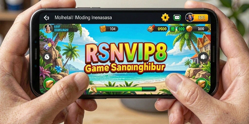 Tampilan gameplay RSNVIP8 yang menghibur dan cerah.