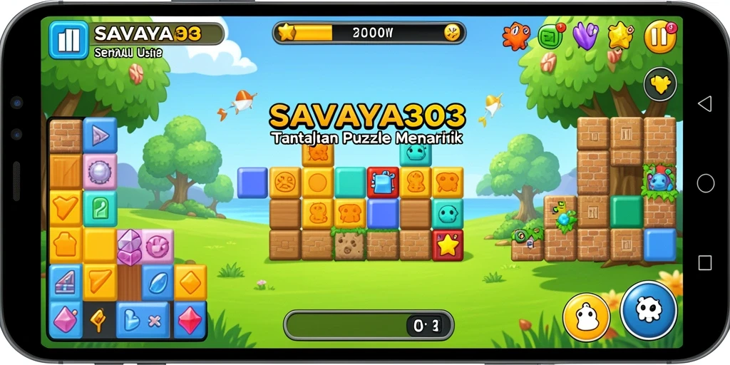Screenshot utama menunjukkan gameplay menarik SAVAYA303 dengan tantangan Puzzle.