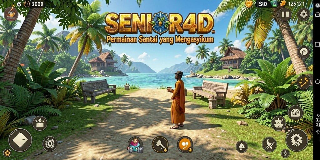 Tampilan gameplay santai dan mengasyikkan dari SENIOR4D.