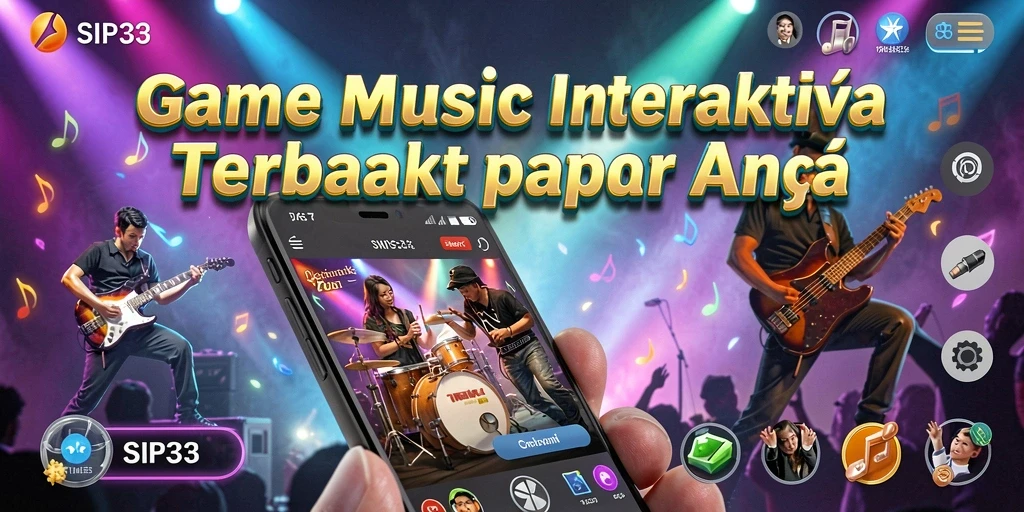 Tampilan gameplay SIP33 dengan antarmuka musik yang interaktif.