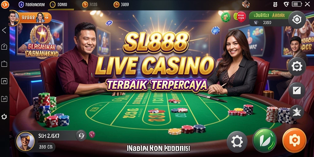 Tampilan gameplay menarik di SL888 dengan dealer live yang profesional.