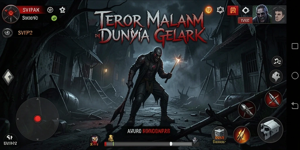 Tampilan gameplay menegangkan dengan suasana angker dalam SVIP2.